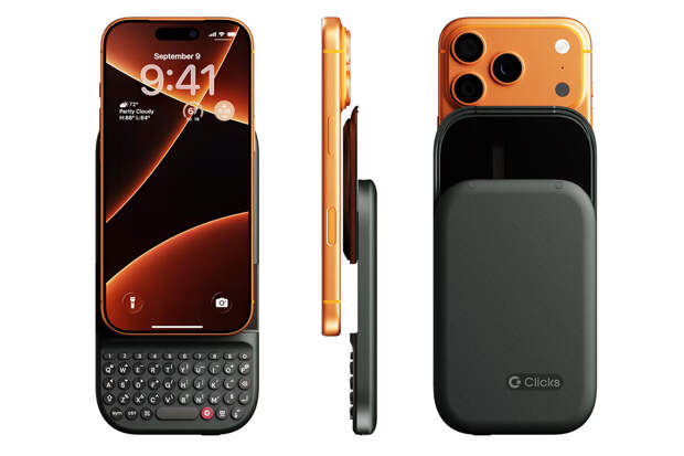 Clicks QWERTY-аккумулятор Power Keyboard с беспроводной зарядкой для iPhone