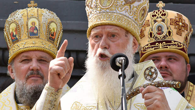 Глава Украинской православной церкви Киевского патриархата патриарх Филарет. Архивное фото