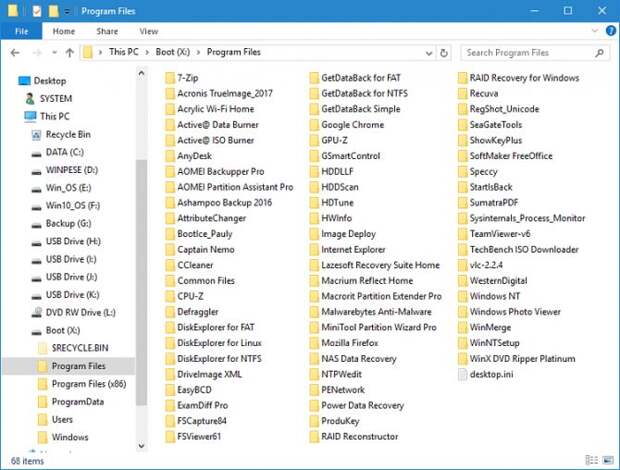kyhis windows 10 pe recovery list of tools
