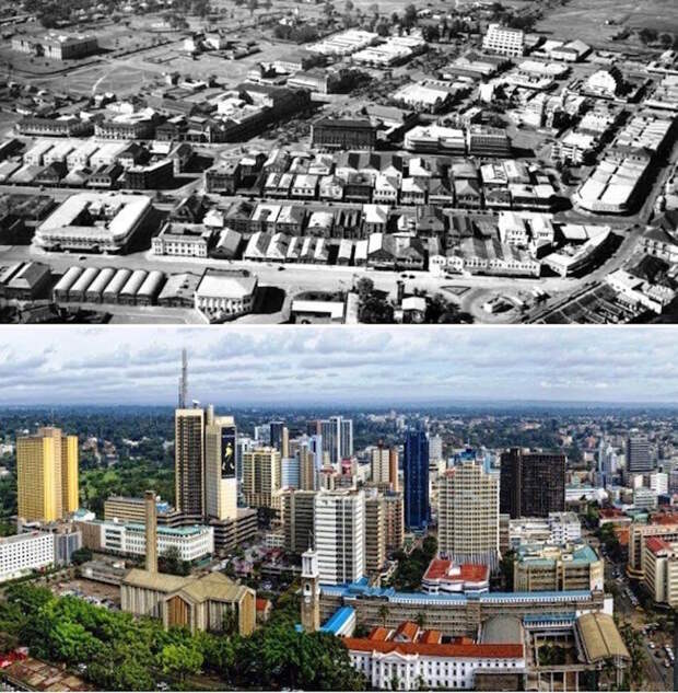 Найроби, Кения. 1960-е годы и сейчас города мира, история. архитектура