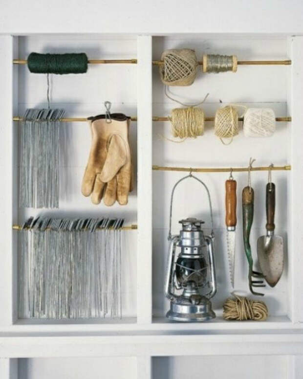 Подвесное хранение вещей. | Фото: Pinterest. Подвесное хранение вещей. | Фото: Pinterest.