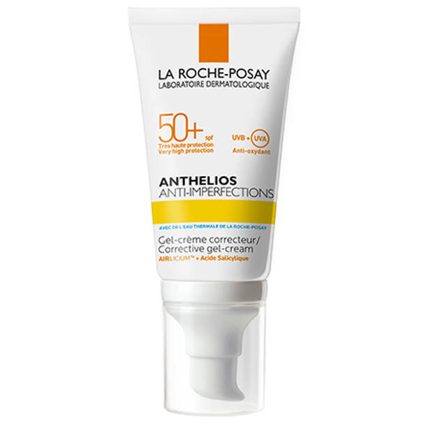 Солнцезащитный гель-крем для жирной, проблемной и склонной к акне кожи лица Anthelios SPF 50+, La Roche-Posay