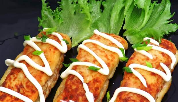 Картофельные полосочки-рулетики с сочным мясным фаршем Картофельные полосочки-рулетики с сочным мясным фаршем