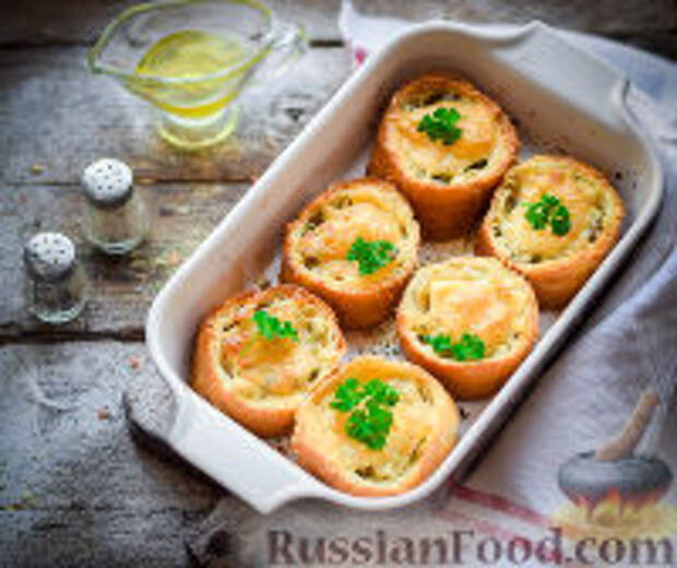 Фото к рецепту: "Гнездышки" с рыбой