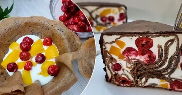 Рецепт торта из блинов на Масленицу - как приготовить, видео | Новости РБК Украина