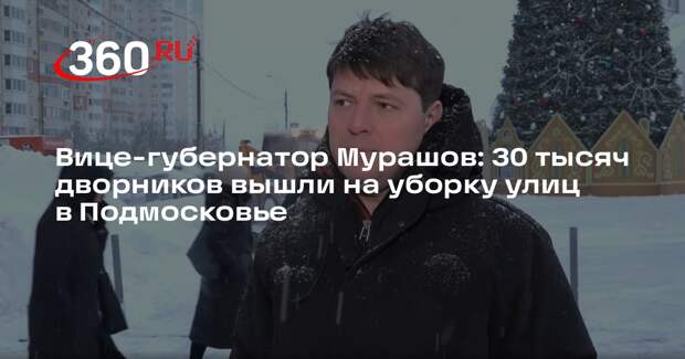 Вице-губернатор Мурашов: 30 тысяч дворников вышли на уборку улиц в Подмосковье