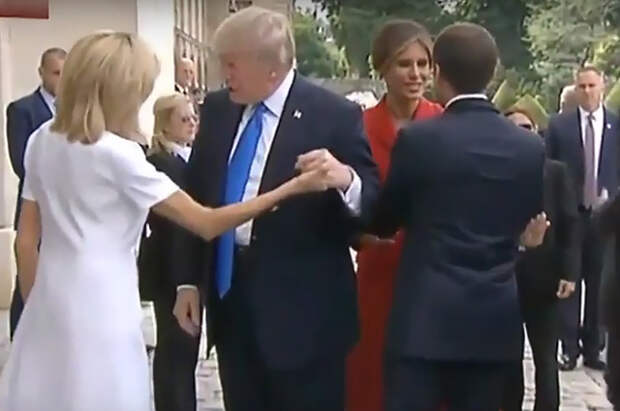Брижит Макрон и Дональд Трамп