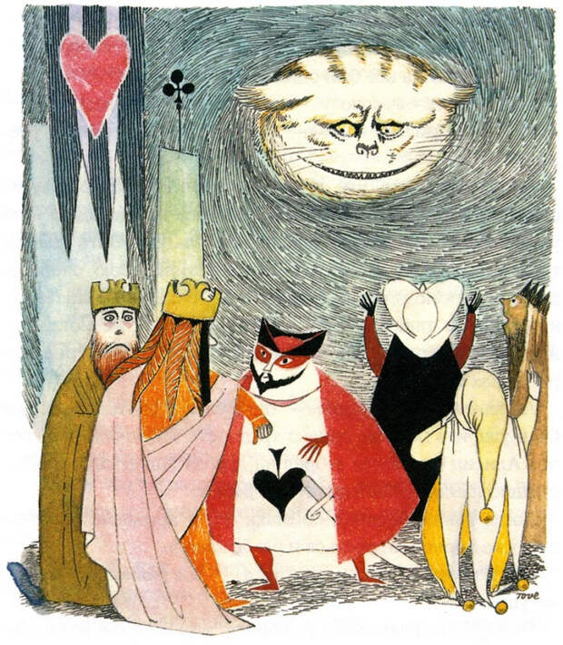 Туве Янссон. Иллюстрация к рассказу Л.Кэрролла «Алиса в стране чудес»