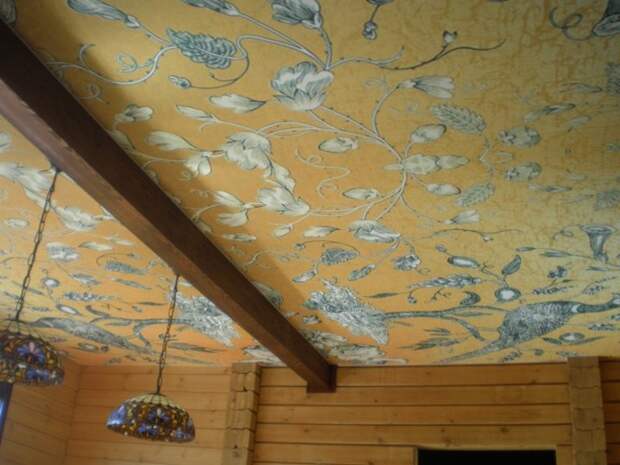 тканевый потолок фото