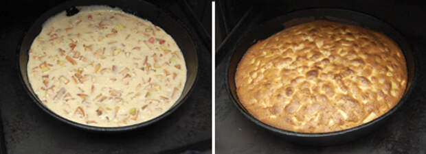 Пирог с яблоками шарлотка готова