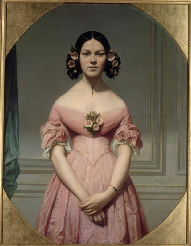 Украшения для волос из цветов в XIX веке