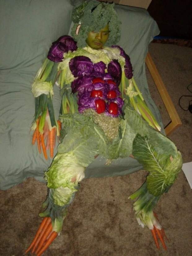 мужчина, овощи