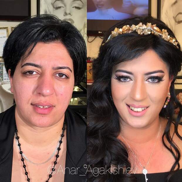 Азербайджанский стилист делает женщин моложе на десятки лет при помощи макияжа визажист, до и после, макияж