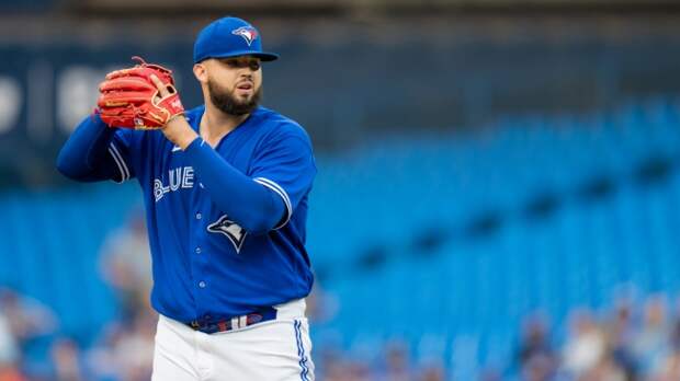 Blue Jays pitcher Alek Manoah