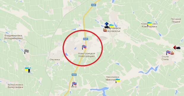 карта боевых действий