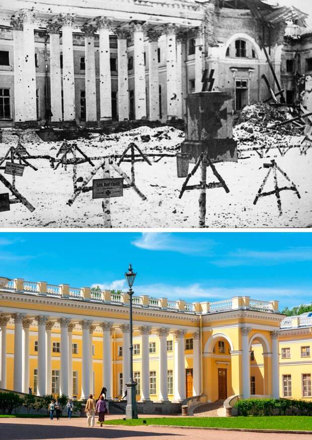 До и после: дворцы Санкт-Петербурга, разрушенные нацистами (ФОТО)