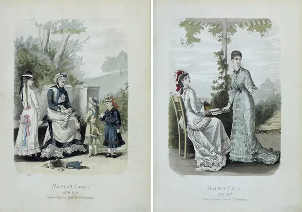 Иллюстрация из журнала "Модный свет", 1878