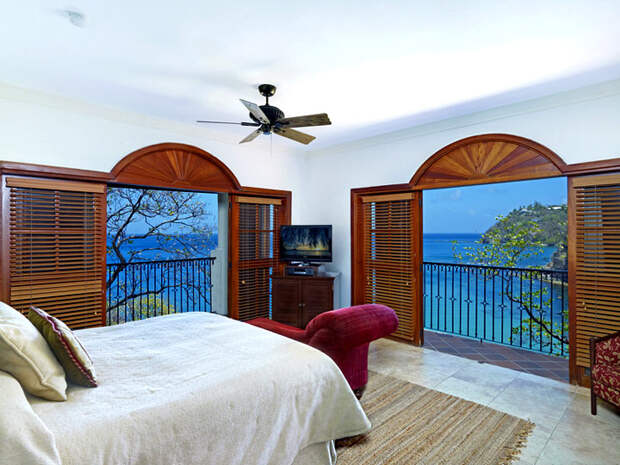 спальня с видом на море фото