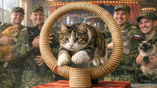 "Фронтовые хвостики" стали артистами: Спасённые на СВО кошки вышли на сцену в Москве