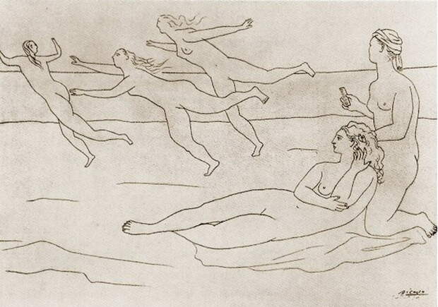 Пабло Пикассо. Купальщицы 1. 1921 год