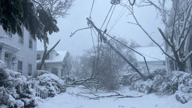 Более 600 тысяч домов в США остались без света из-за снежной бури