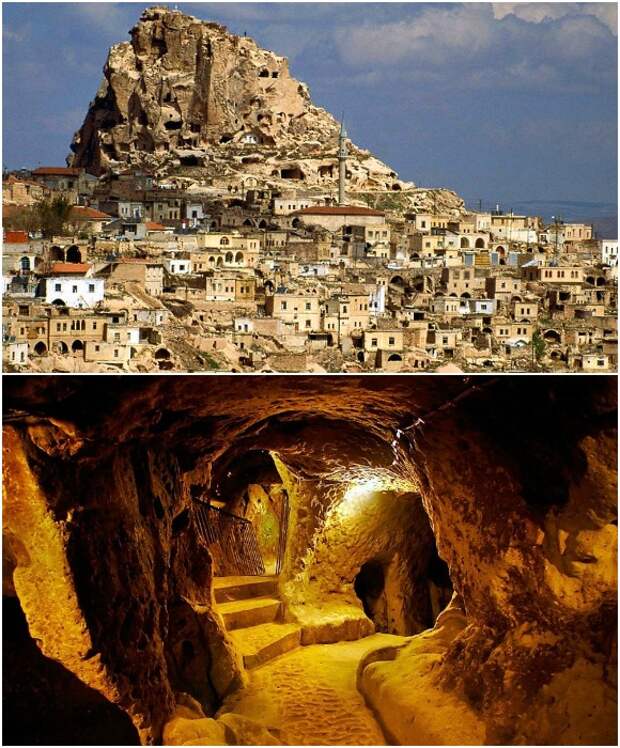 Один из самых крупных подземных городов является Деринкую, он расположен на глубине 85 метров (Каппадокия, Турция).