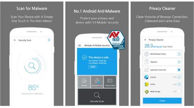 Лучшие антивирусы для Android: AhnLab V3 Mobile Security
