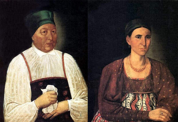 Мельников И.И. Портрет Зуевой. Дурнов А. Портрет Кособрюховой (жена тамбовского купца). Мельников И.И. Портрет Зуевой. Дурнов А. Портрет Кособрюховой (жена тамбовского купца).
