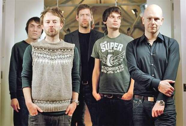 Selway with the rest of the boys from Radiohead (Rex Features)
