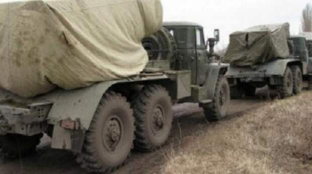 В районе н.п. Маркино вблизи границы с РФ замечены военные грузовики