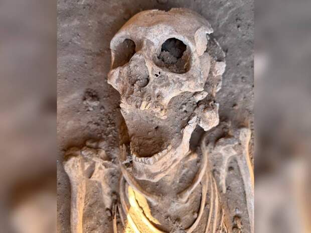 Астраханские археологи нашли во время раскопок древний скелет