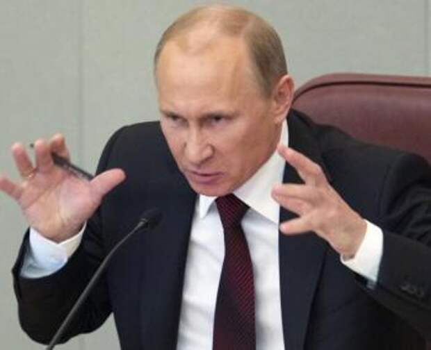 Владимир Путин с суровым видом