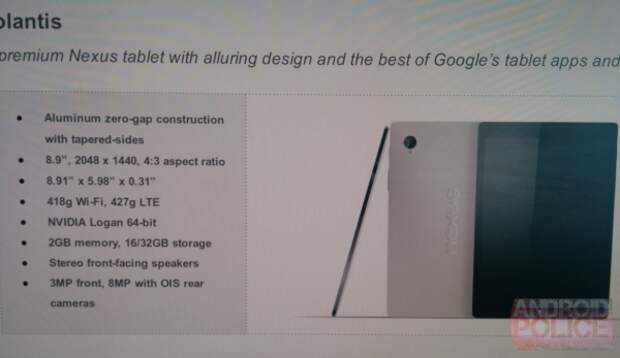 На Google I/O представят Google Nexus 9 — планшет HTC на 64-разрядном NVIDIA Tegra K1?