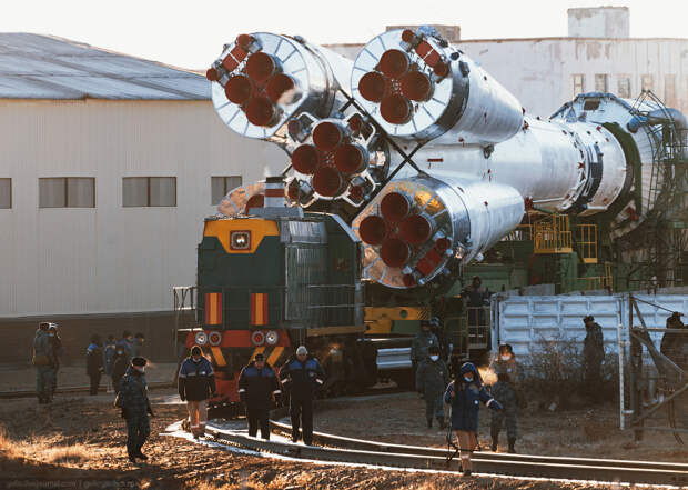 Космодром Байконур — запуск ракеты «Союз-2»