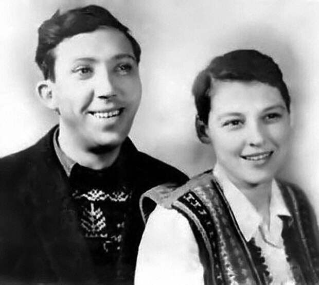 1949 год Юрий Никулин с будущей женой Татьяной Покровской никулин, редкие, фото