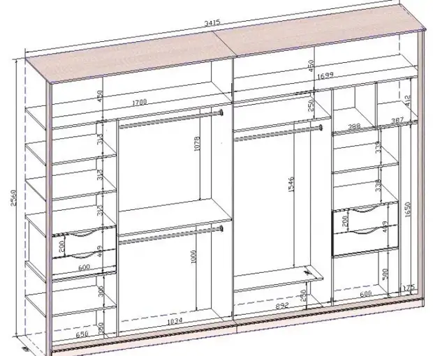 Чертеж углового шкафа своими руками | Угловой шкаф, Дизайн гардеробной, Шкаф