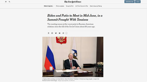 Хитрость Путина и страх Байдена. Как СМИ Запада оценивают грядущую встречу в Женеве?