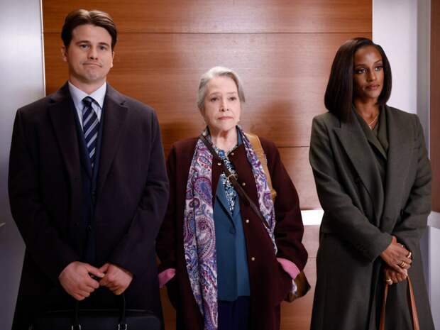 Jason Ritter as Julian, Kathy Bates as Madeline âMattyâ Matlock, and Skye P. Marshall as Olympia