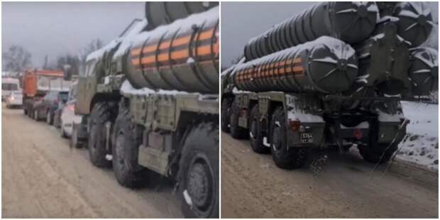 Под Москвой зенитный ракетный комплекс попал в ДТП