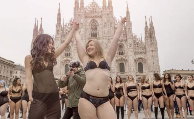Как буянили миланские толстухи против нетолерантности: "агрессия" фитоняшек вывела обычных женщин на улицы Милана