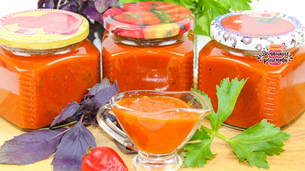 Фото к рецепту: Домашний кетчуп из помидор