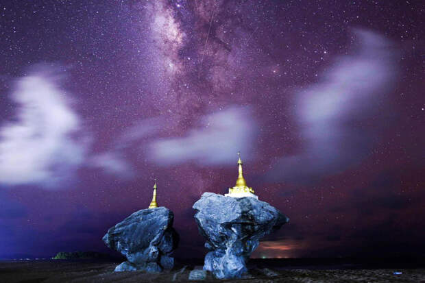 Млечный Путь и небо над Мьянмой