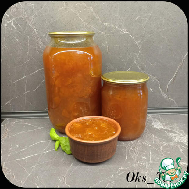 Варенье с тыквой, курагой и апельсинами