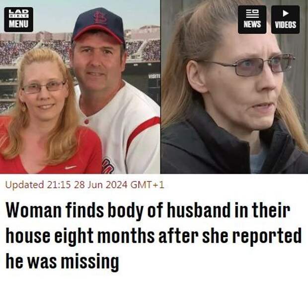 Жена нашли мужа дома, спустя восемь месяцев после его пропажи