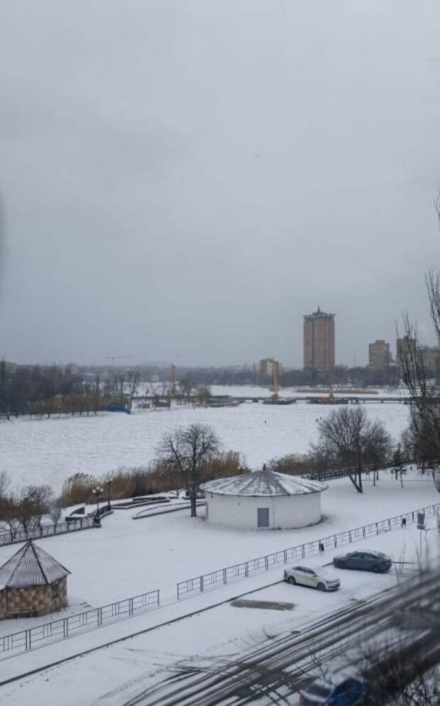 Морозное утро в Донецке