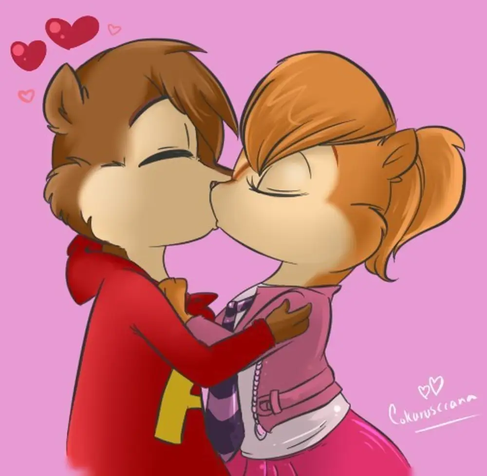 Alvin and the chipmunks kissing