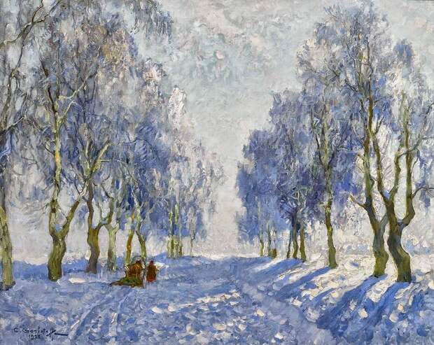 Зимний пейзаж", 1928