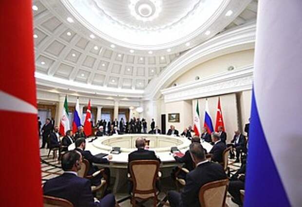 Встреча с Президентом Ирана Хасаном Рухани и Президентом Турции Реджепом Тайипом Эрдоганом