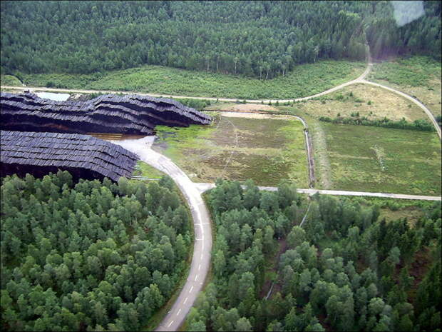Крупнейшее в мире хранилище древесины в Швеции дерево, древесина, фото, хранилище, швеция