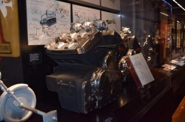 Прототип двигателя V6 в музее Harley Davidson harley-davidson, авто, байк, мото, мотоцикл, мотоциклы, мотоциклы Harley-Davidson